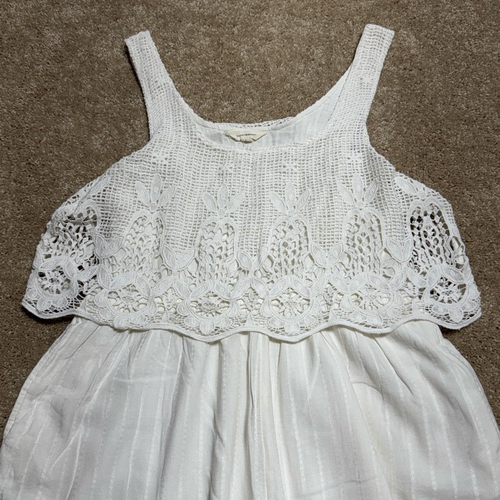 White Crochet Lace jumpsuit